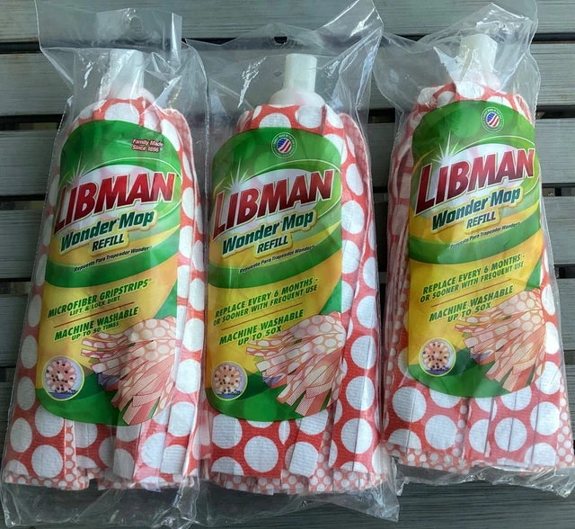 Libman Wonder Mop Refill 5.2 in. W x 10.6 in. ~ 3 Pack ~ New