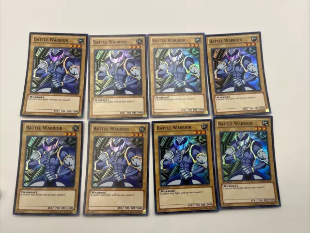 Lot Of 8 Yugioh - Battle Warrior (Super Rare) (1st Edition) - NUMH-EN025