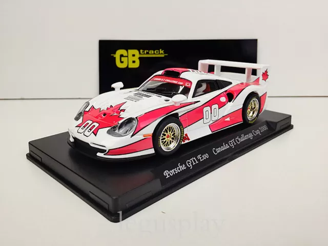 Slot car scalextric fly Gbtrack GB72 Porsche 911 GT1 Evo Canada Gt Challenge Mug