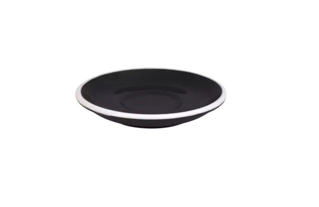 6x 142mm Jet Saucer Lusso Black Tea Coffee Cafe  Event Espressso