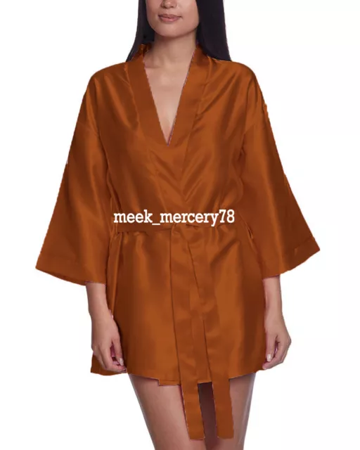 Satén Vestido de Noche Albornoz Dorado Mujer Sexy Disfraz Largo Ropa S26