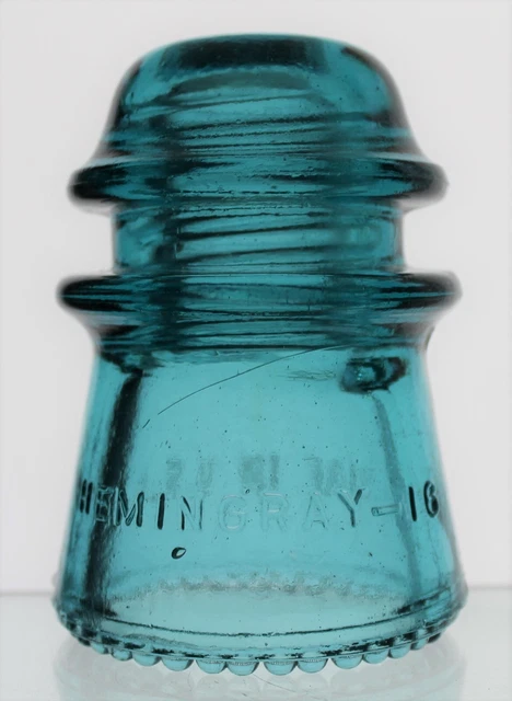 Hemi-Blue Cd 122 Hemingray-16 Made In U.s.a. Glass Insulator