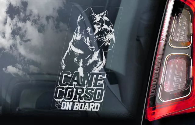 CANE CORSO Car Sticker,  Dog Sign Window Bumper Decal Gift Italian Mastiff - V05