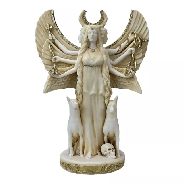 Hecate Hekate Triple Goddess of Magic Night Moon Greek Sculpture Statue 9.84 in