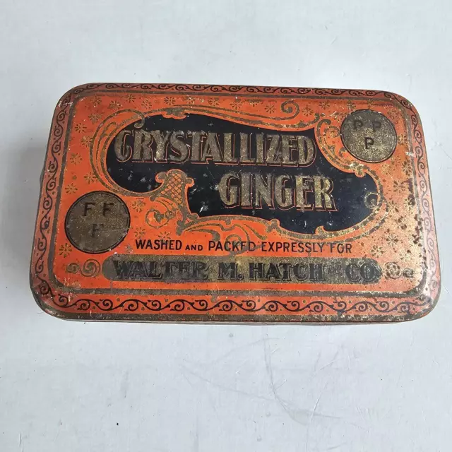 Walter Hatch Ginger Tin Advertisement Collectible