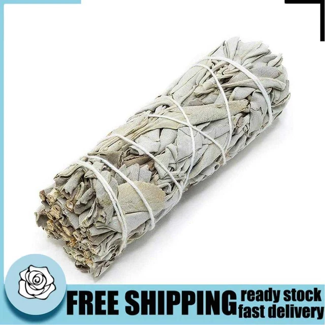 Paquete de incienso salvia blanca palos de manchas purificación de hojas puras aromaterapia