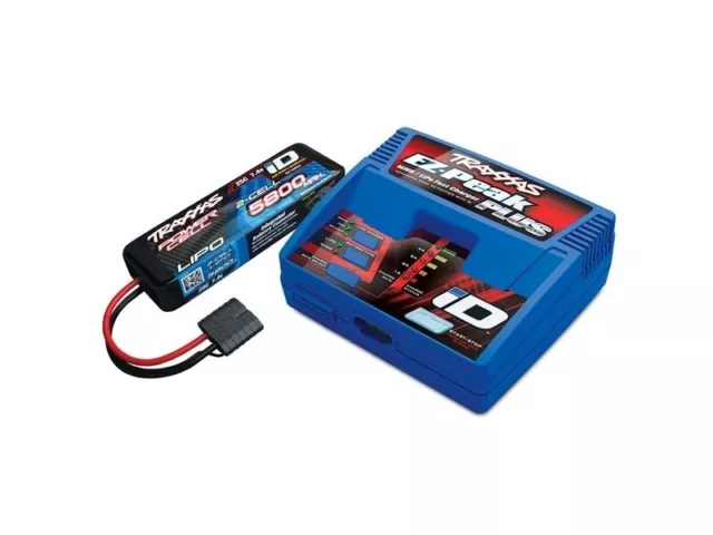 Traxxas EZ-Peak Plus 4A Lader 2970GX + 2S 7,4V Lipo 5800mAh 2843X iD #2992G