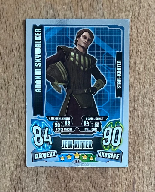 TOPPS STAR WARS Force Attax Clone Wars Serie 4 Karten - Star-Karten