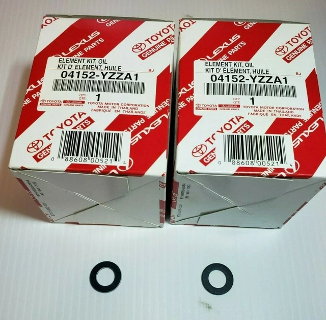 GENUINE TOYOTA LEXUS OIL FILTER SET OF (2) 04152YZZA1 with drain plug