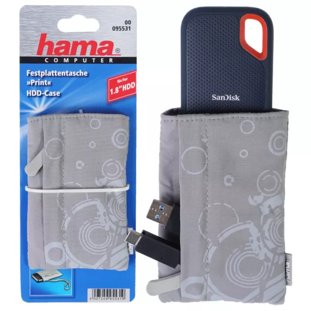 Universel Disque Dur - Sac Coque de Protection 1,8 " HDD Externe + Usb-Stick