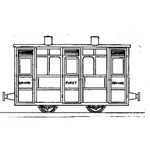 OO9 / HOe Festiniog & Blaenau 1st/2nd Class Coach Dundas DM44