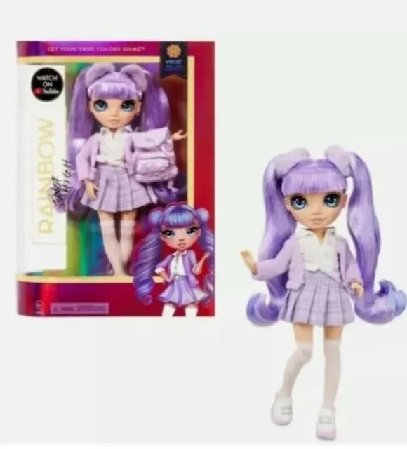 RAINBOW HIGH JUNIOR Violet Willow Fashion Doll Purple Back Pack Tween rainbow-high-junior-violet-willow-fashion-doll-purple-back-pack-tween