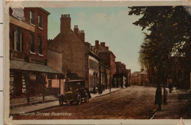 Old Postcard 1915 Oswestry Church Street