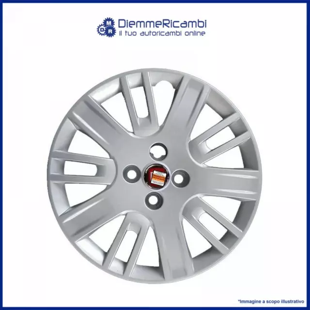 4 Borchie - Serie 4 Copricerchi Coppe Ruota 15" Per Fiat Doblo 06-> Rosso