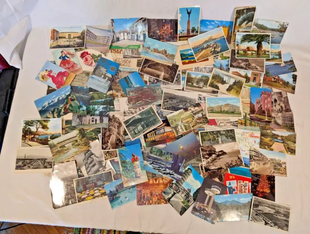 Lot 130 Vintage Postcards Landmarks Domestic International Used & Unused