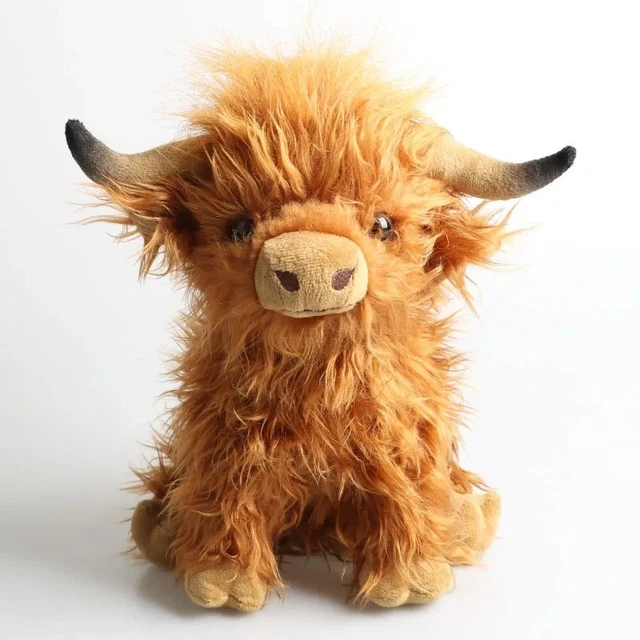 Living Nature Black Highland Cow Plush Stuffed Animal Toy main image 0