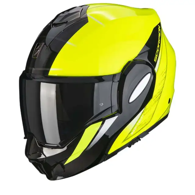 Scorpion Exo-Tech Evo Primus Neon Yellow-Black Modular Helmet