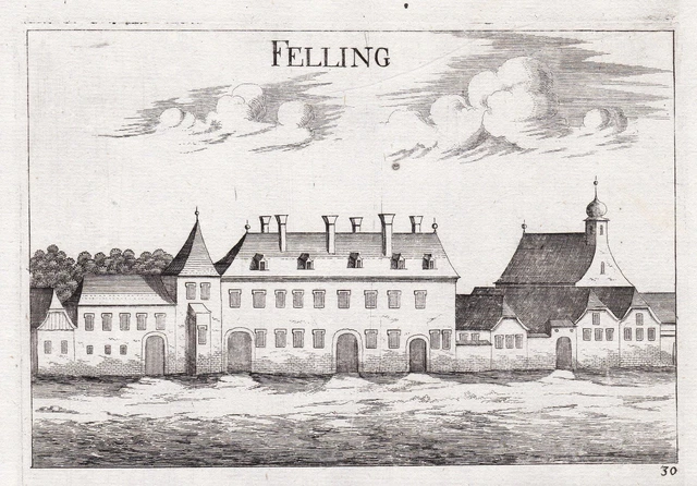 Feeling Presso Gföhl Bassa Austria Incisione Vista Austria Vischer 1672