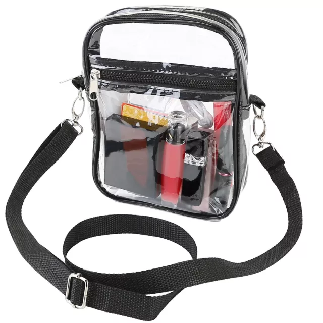Clear Crossbody Bag Stadium Approved Clear Purse Bag for Concerts Sports Events