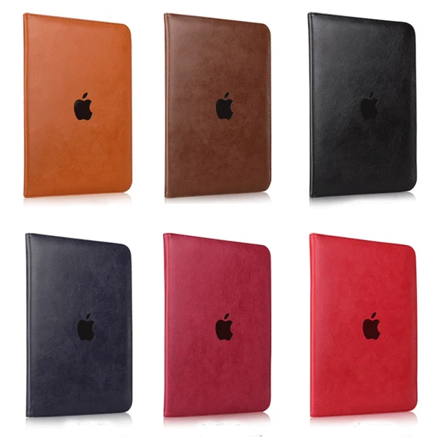 Stand Genuine Leather Case Cover For iPad 9 8 7 6 5 Air 1 2 Mini 3 4 Pro 11 12.9