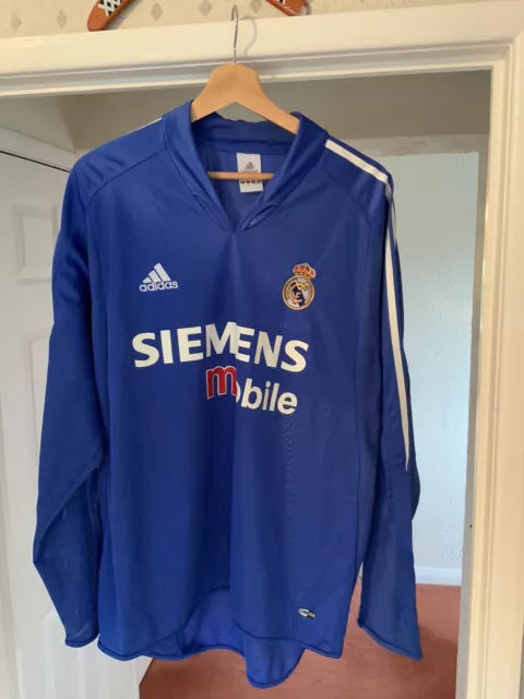 Real Madrid Third Football Shirt 2004-05. Adults XL. Long  Sleeve - Rare.