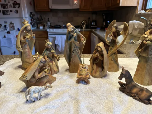 Rare Antique Nativity scene set 2