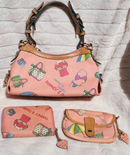 Rare Dooney & Bourke Miami Beach Matching 3 Piece Set