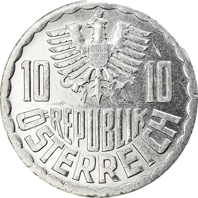 [#217621] Coin, Austria, 10 Groschen, 1997, Vienna, AU, Aluminum, KM:2878
