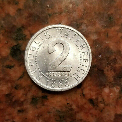 1966 Austria 2 Groschen Coin - #A5504