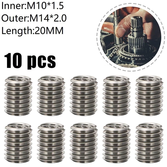 For de Fabrication Champs Fil Réducteur Insert Intérieur M10X1.5 Longueur 20MM