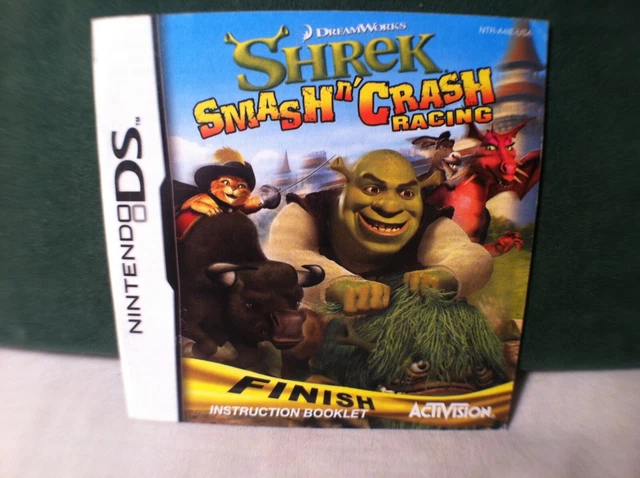 Shrek Smash n' Crash Racing (Nintendo GameCube GC) Booklet / Manual Only