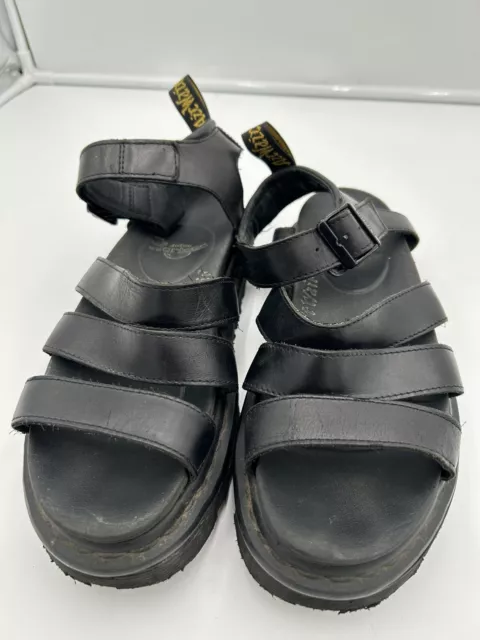 Dr. Martens- Black Women’s Gladiator Blaire Hydro Leather Strap Sandals Size 8