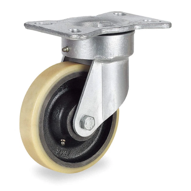 GRAINGER APPROVED TSH200PT15T24 Kingpinless Plate Caster,Swivel,2400 lb.