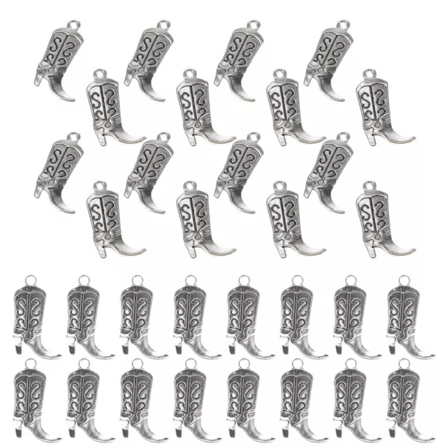 100 Pcs Pendentif Bottes Cow-boy Accessoires Vintage Décorer