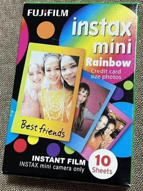 Fuji Instax Mini Film (10pcs) Rainbow Frame Design w/Tracking# New Japan