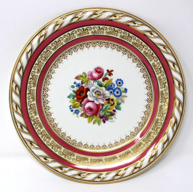 Vintage Tiffany & Co. New York Caldon China 9" salad plate hand-painted floral