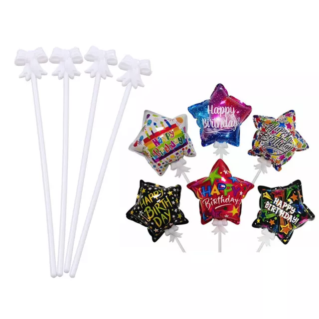 50pcs Ballonstangen Bowknot Design Folienballon Ständer Party Ballonstangen  F1