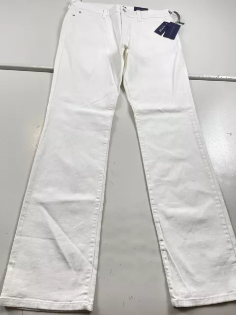 NYDJ Jeans Marilyn Straight Women Size 10 White Denim Lift Tuck Technology