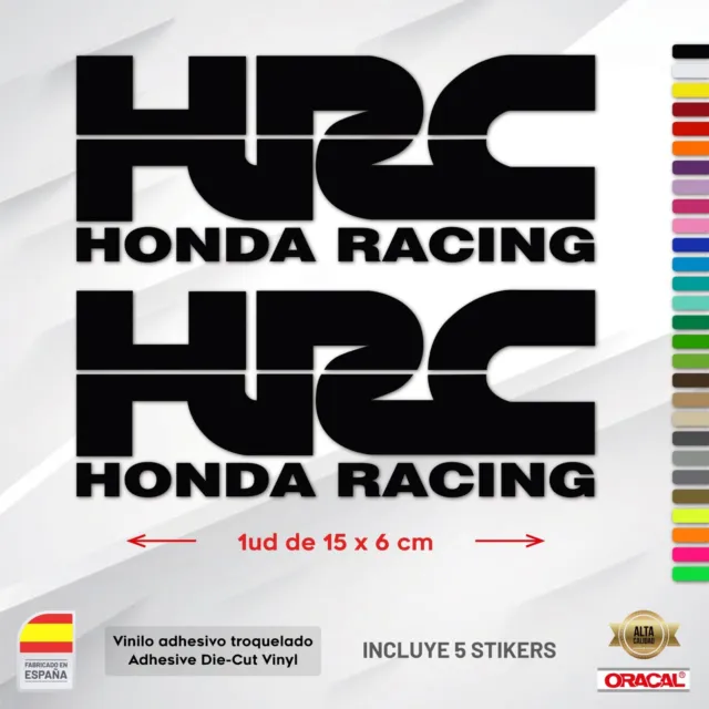 2X Pegatina Para Honda Hrc Sticker Decal Vinilo Adhesivo Autocollant Adesivo