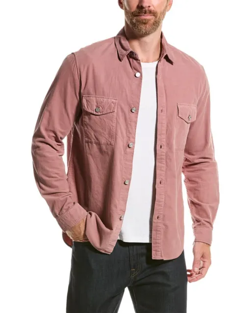 Frame Denim Double Pocket Micro Cord Shirt Men's Pink Xs