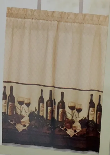 Vino, Pairs of Tailored Tiers Window Curtain Valance