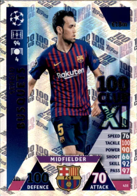 Champions League 18/19 - Karte 435 - Sergio Busquets - 100 Club XI