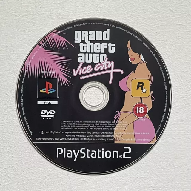 Grand Theft Auto - Vice City (Sony Playstation 2) Disc Only PS2 PAL