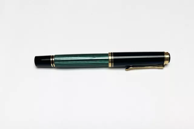 VINTAGE PELIKAN SOUVERAN M400 Gift Set Black & Green Fountain Pen M 14k ...