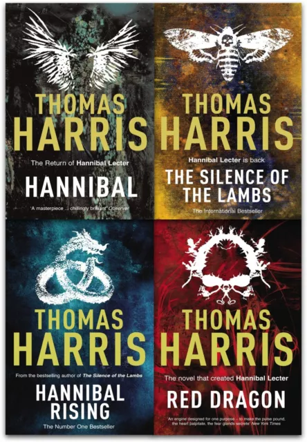 Thomas Harris Hannibal Lecter Collection 4 Books Set Red Dragon, Silence of Lamb