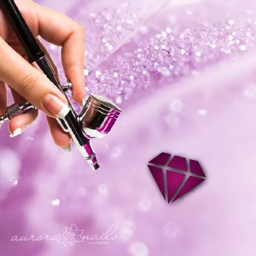Airbrush klebe Schablonen M465 NAILART Diamant Kristall Glamour Bling 80x