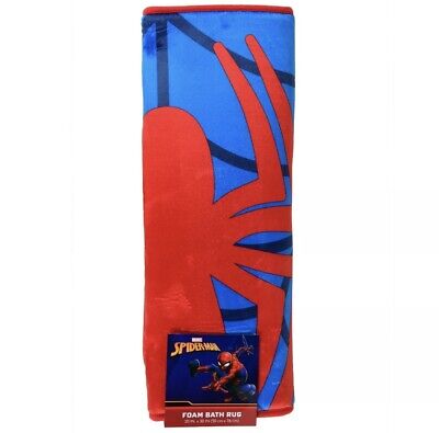 Alfombra colchoneta de baño de espuma Spiderman Rojo Azul 20" X 30" chicos Rectangular Nuevo con etiquetas