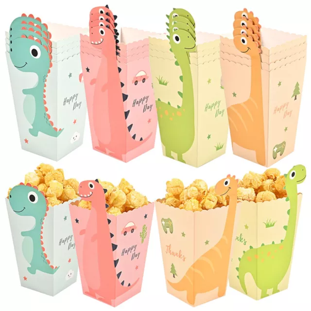 Confezione Di 12 Popcorn Scatole Carino Dinosauro Festa Carta Borse for Bambini