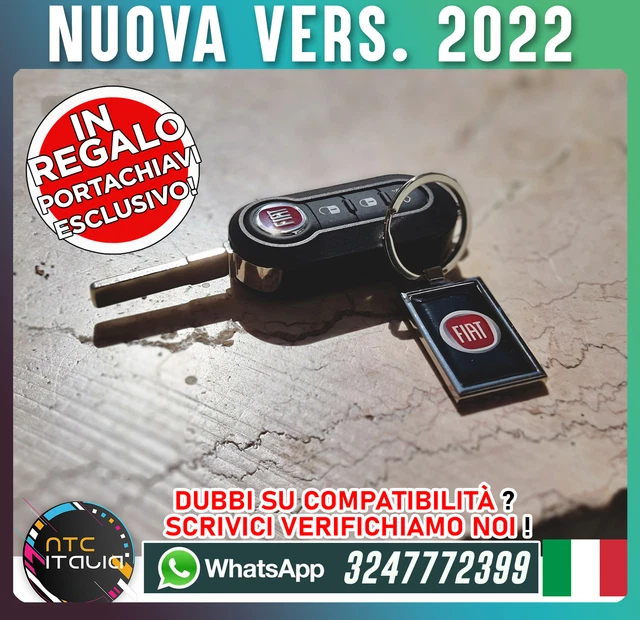 Schwarz) Schlüsselhülle Für Fiat 500 Panda Punto Bravo, 3-Tasten