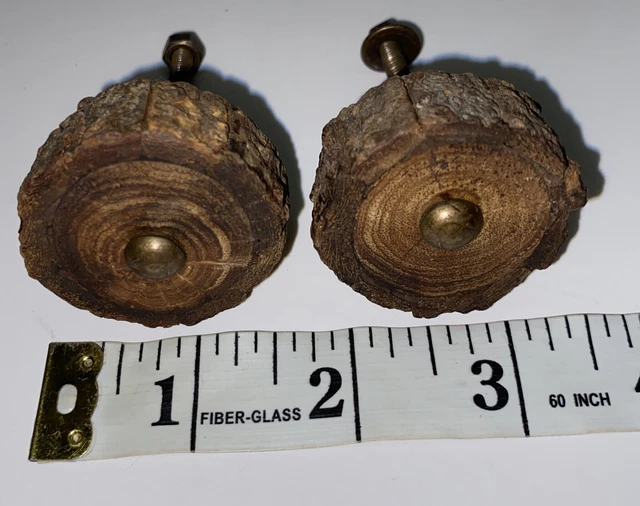 Lot 2 Natural Wood Stump Knob Pulls Home Decoration Door,Drawer,Cabinet Hardware